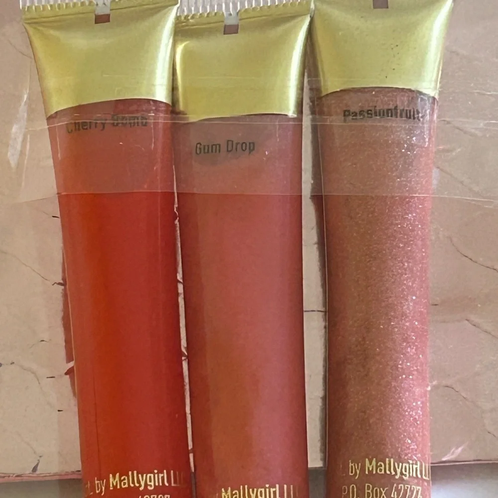 Mally Beauty High Shine Lip Treats (LOT OF 3 + Gift Bag) NEW / STOCKING STUFFERS